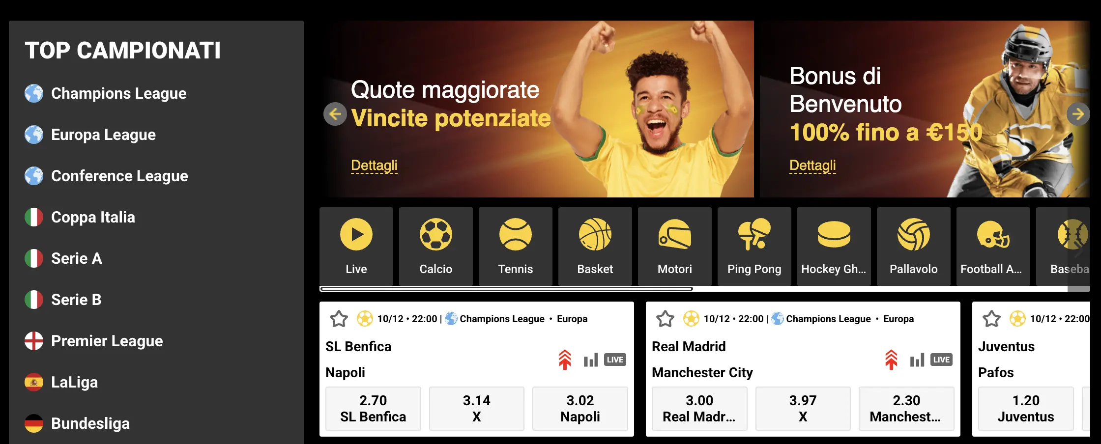 ZetCasino Italia scommesse sportive